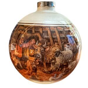 1987 Farm Christmas Ornament VTG Blossom's Gift Lowell Davis Schmid Collectors